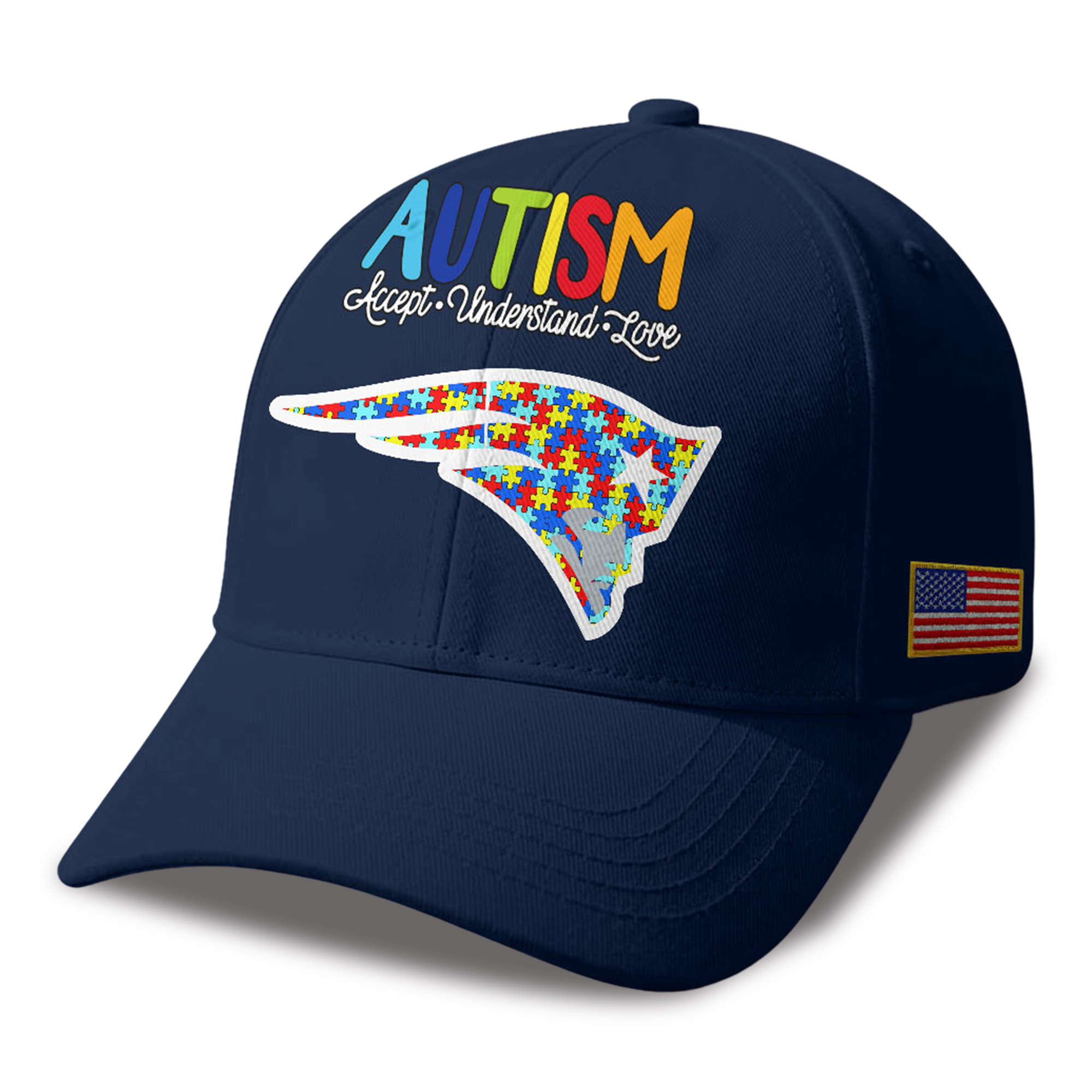 Patriots Autism Awareness 2026 America Flag Hat Patriots Autism Awareness 2026 America Flag Hat