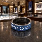 Personalized Colts Tungsten Carbide Ring
