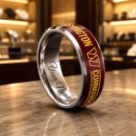 Personalized Commanders Tungsten Carbide Ring