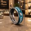 Personalized Eagles Tungsten Carbide Ring (1)