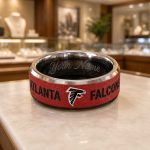 Personalized Falcons Tungsten Carbide Ring