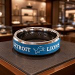 Personalized Lions Tungsten Carbide Ring