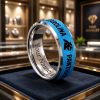 Personalized Panthers Tungsten Carbide Ring 3 Personalized Panthers Tungsten Carbide Ring (1)