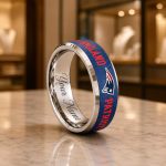 Personalized Patriots Tungsten Carbide Ring