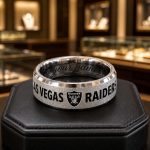 Personalized Raiders Tungsten Carbide Ring