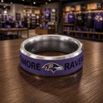 Personalized Ravens Tungsten Carbide Ring