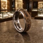 Personalized Saints Tungsten Carbide Ring