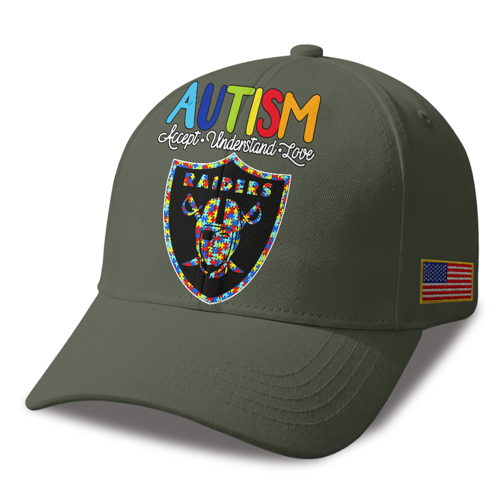 Raiders Autism Awareness 2026 America Flag Hat 4 Raiders Autism Awareness 2026 America Flag Hat 4