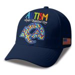 Rams Autism Awareness 2026 America Flag Hat