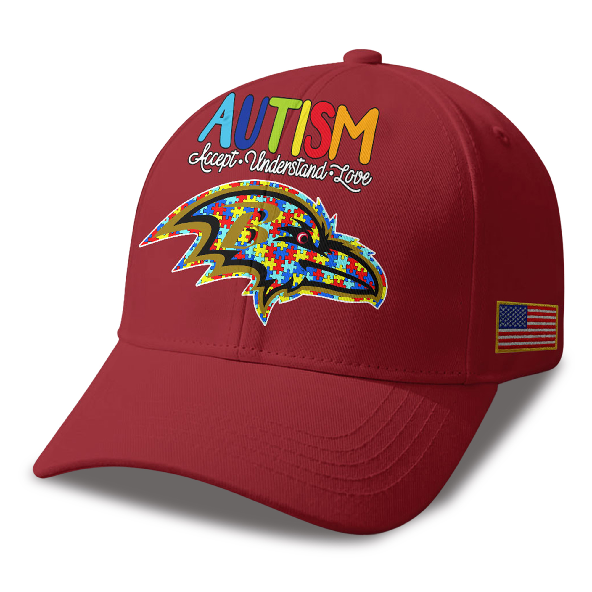 Ravens Autism Awareness 2026 America Flag Hat 4 Ravens Autism Awareness 2026 America Flag Hat 4