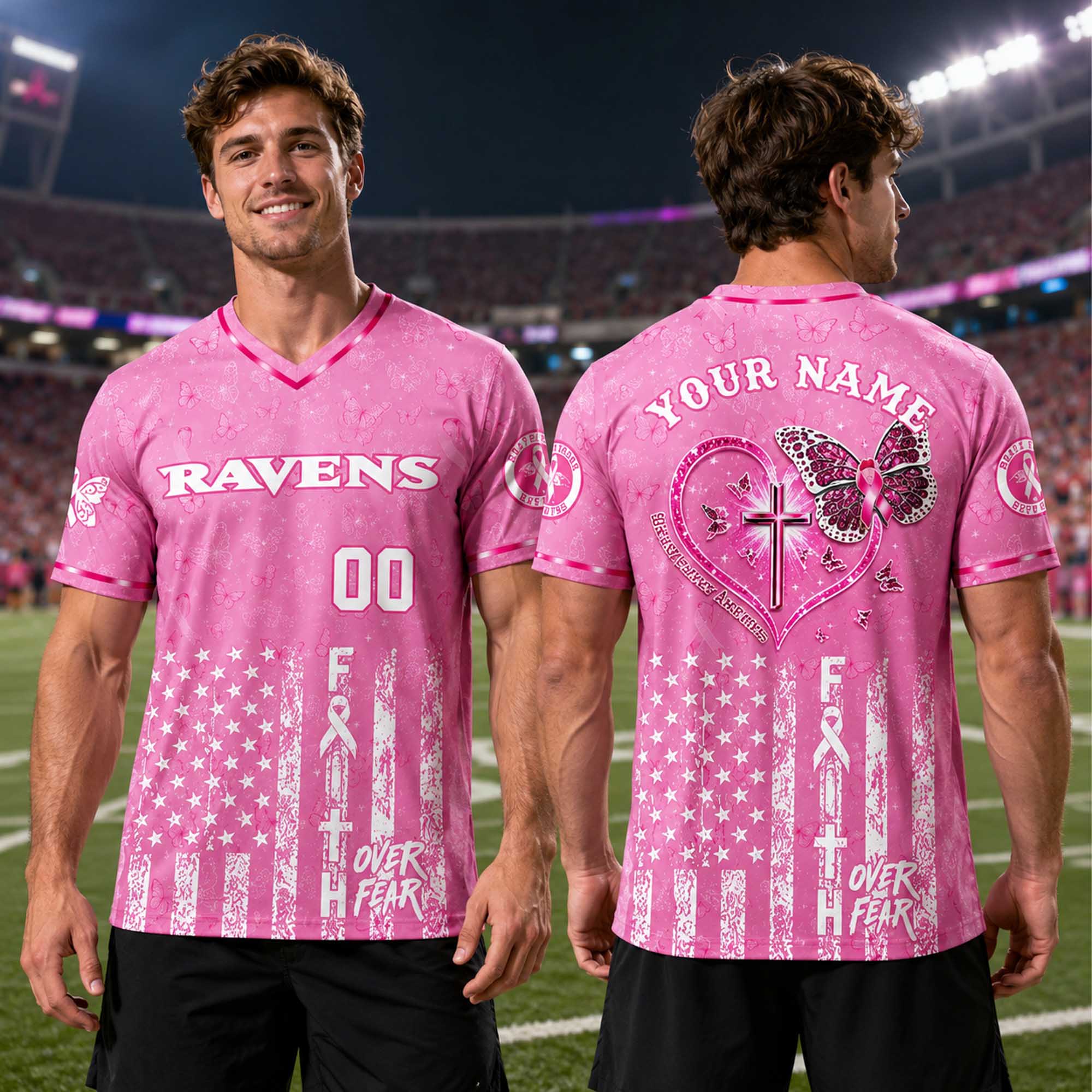 Ravens x Breast Cancer Awareness Month 2026 Football Jersey
