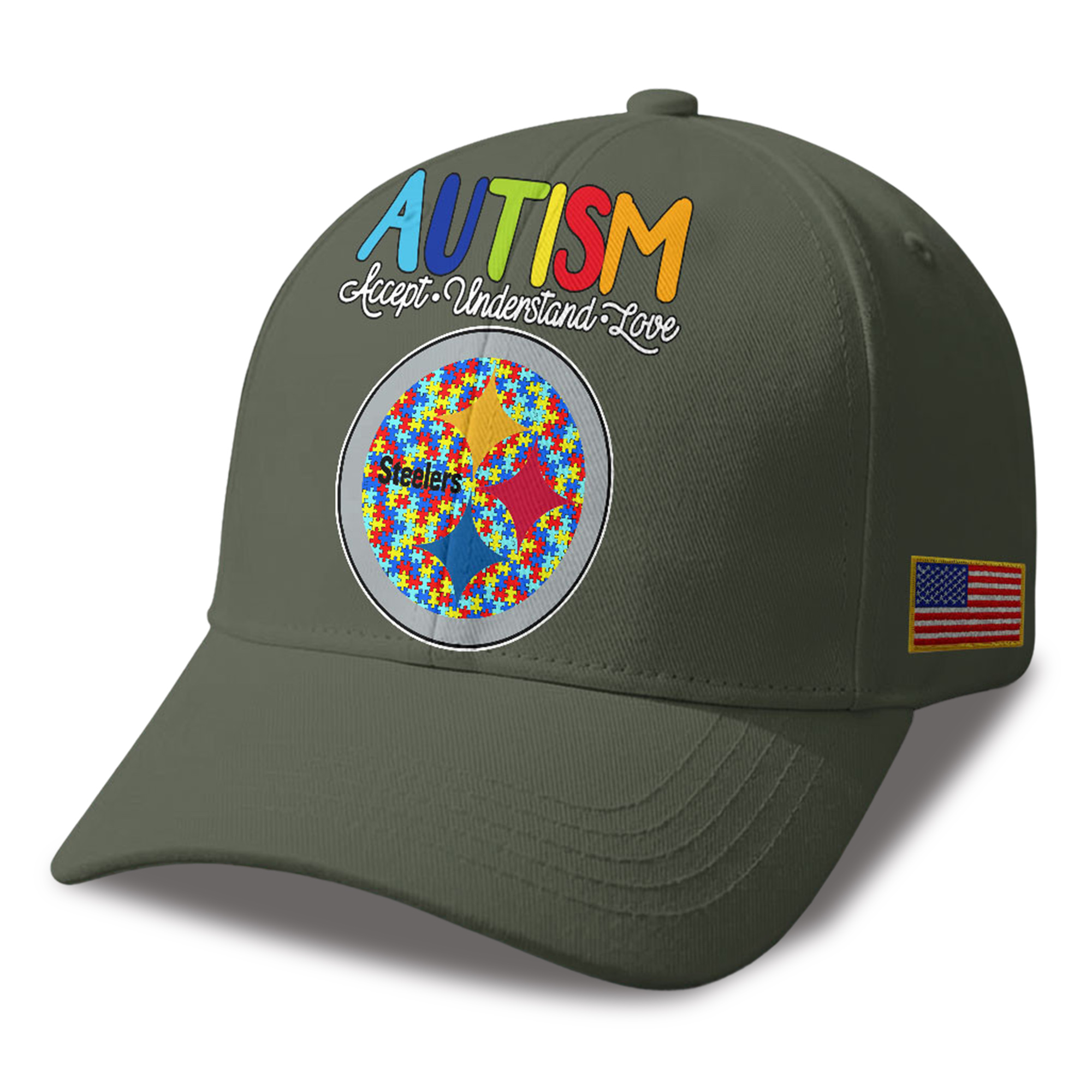 Steelers Autism Awareness 2026 America Flag Hat 4 Steelers Autism Awareness 2026 America Flag Hat 4