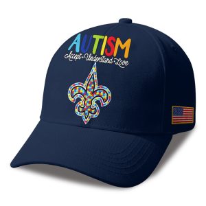 Saints Autism Awareness 2026 America Flag Hat 1