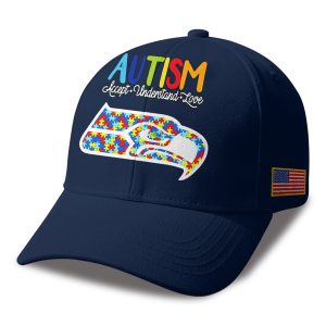 Seahawks Autism Awareness 2026 America Flag Hat 1
