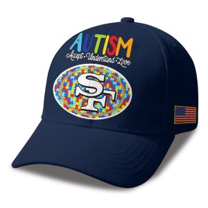 49ers Autism Awareness 2026 America Flag Hat 1