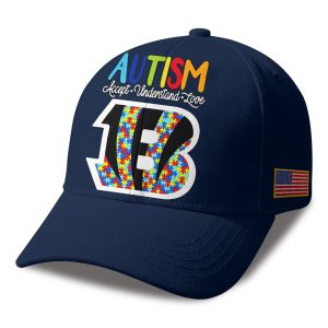 Bengals Autism Awareness 2026 America Flag Hat 1