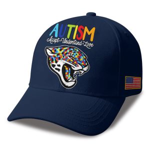Jaguars Autism Awareness 2026 America Flag Hat 1