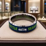 Personalized Seahawks Tungsten Carbide Ring