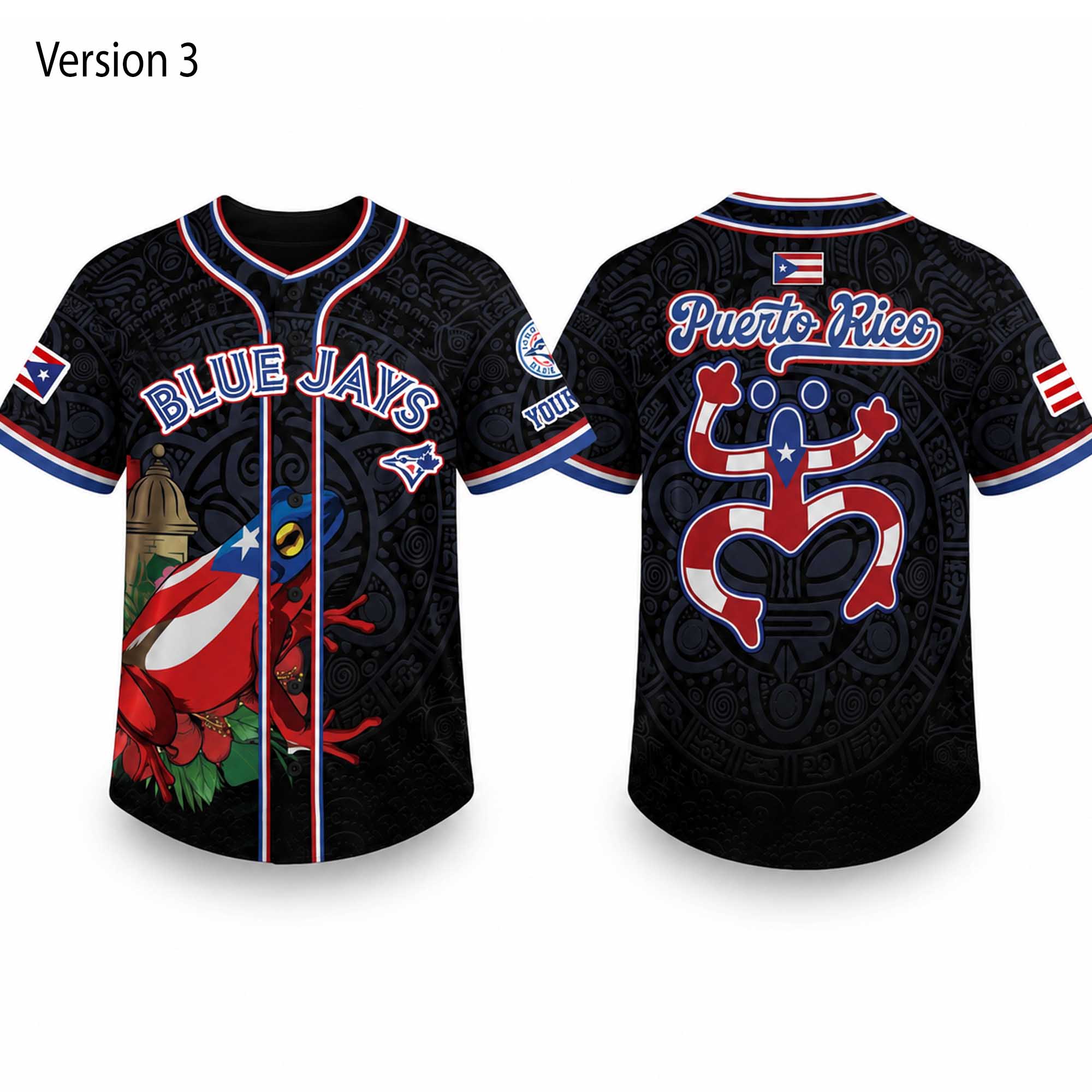 Blue Jays 2026 Puerto Rico Heritage Baseball Jersey 3 Blue Jays 2026 Puerto Rico Heritage Baseball Jersey (2)