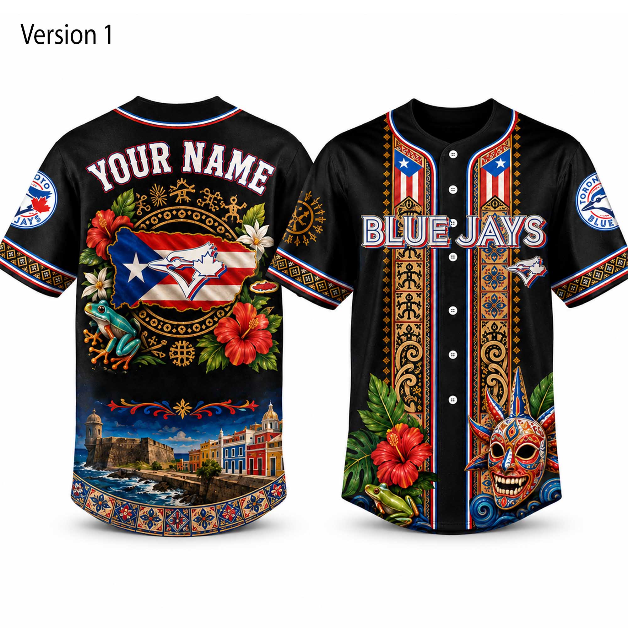 Blue Jays 2026 Puerto Rico Heritage Baseball Jersey (3) Blue Jays 2026 Puerto Rico Heritage Baseball Jersey (3)