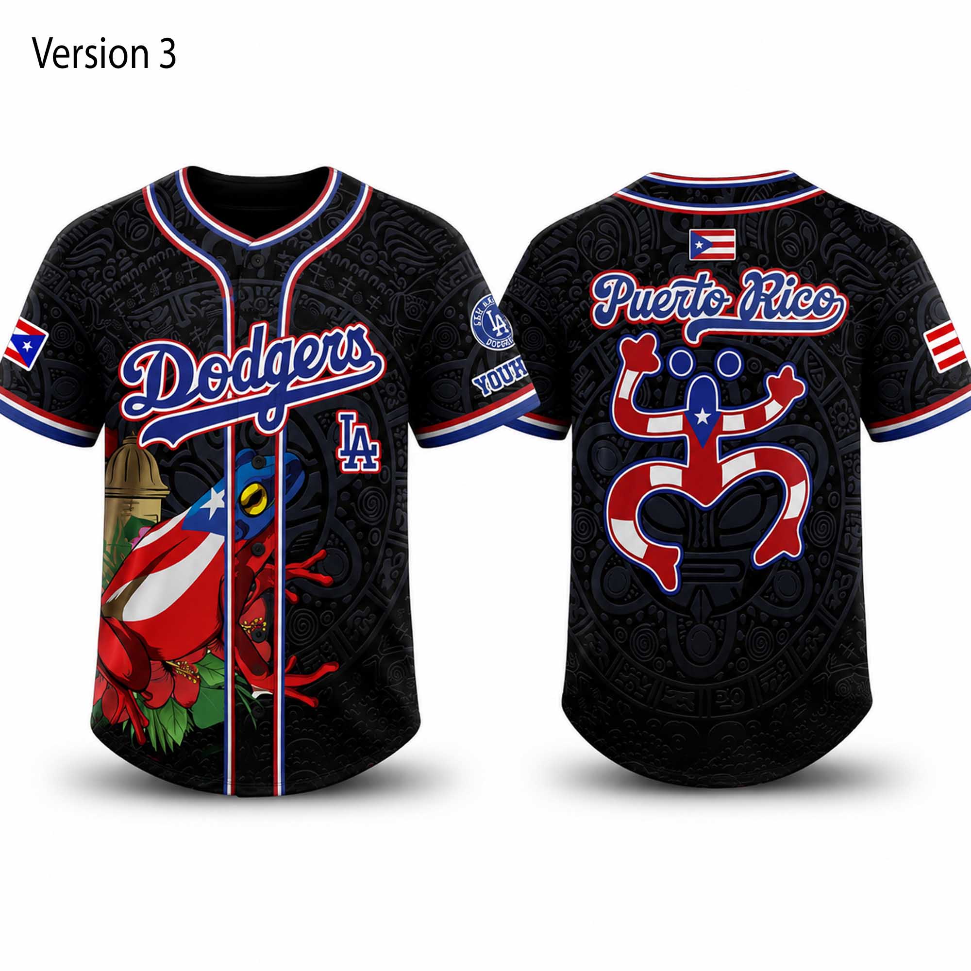 Dodgers 2026 Puerto Rico Heritage Baseball Jersey 3 Dodgers 2026 Puerto Rico Heritage Baseball Jersey (3)