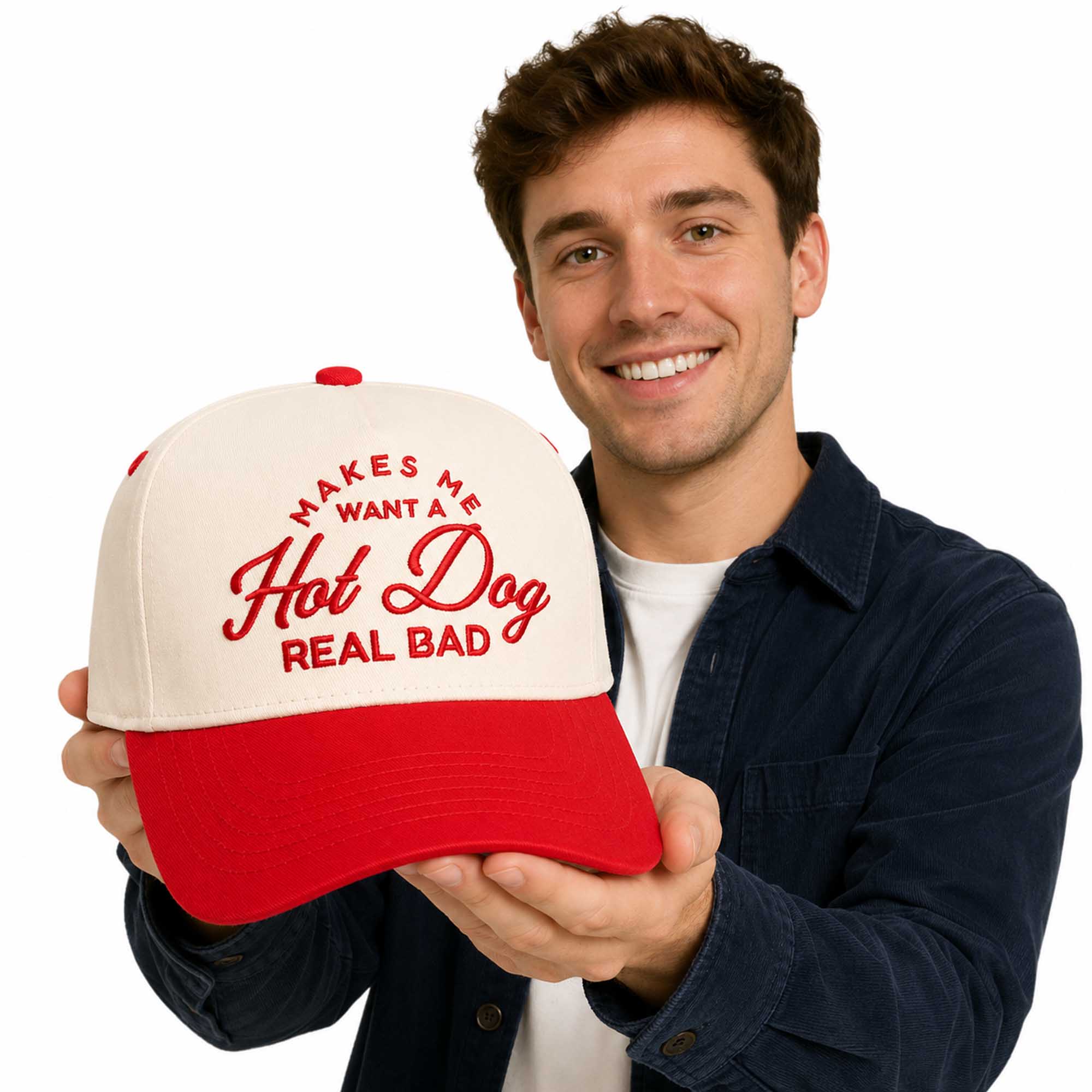 Makes Me Want A Hot Dog Real Bad Hat (1) Makes Me Want A Hot Dog Real Bad Hat (1)