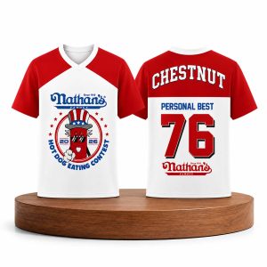 Joey Chestnut Nathan’s Famous 2026 Hot Dog Eating Contest Football Jersey (2)