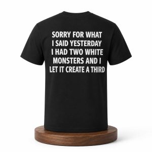 Sorry For What I Said Yesterday I Had Two White Monsters And I Let It Create A Third Shirt (1)