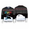 2025 Let It Snow Cat Cocaine Everywhere Ugly Christmas Sweater (2)