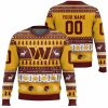 2025 Personalized Commanders Football Ugly Christmas Sweater (2)