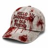 2026 Hello Darkness My Old Friend Halloween Hat (1)