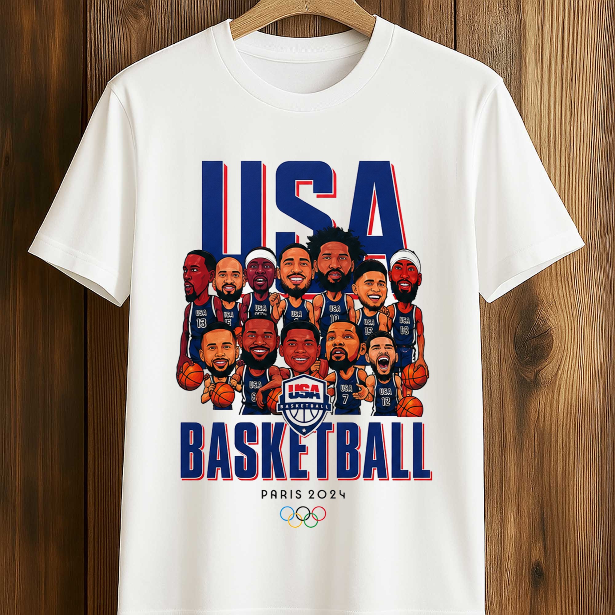 Anthony Edwards USA Basketball Team Paris 2024 Olympic Shirt (1) Anthony Edwards USA Basketball Team Paris 2024 Olympic Shirt (1)