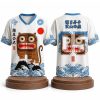 Folk Art Tiger Standing On Waves Mesh Jersey 4 Folk Art Tiger Standing On Waves Mesh Jersey (2)