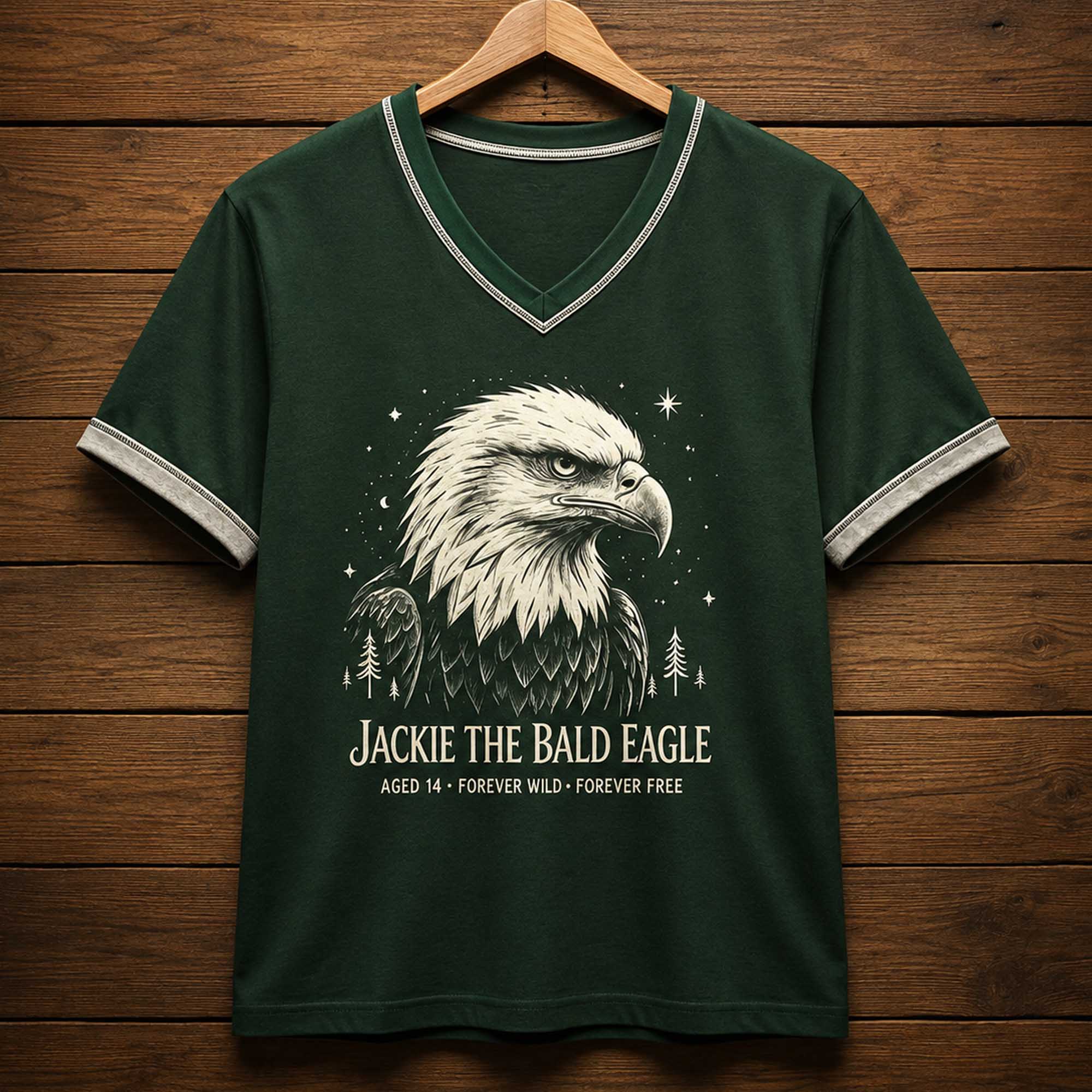 Jackie The Bald Eagle Aged 14 Forever Wild Forever Free Shirt (2) Jackie The Bald Eagle Aged 14 Forever Wild Forever Free Shirt (2)