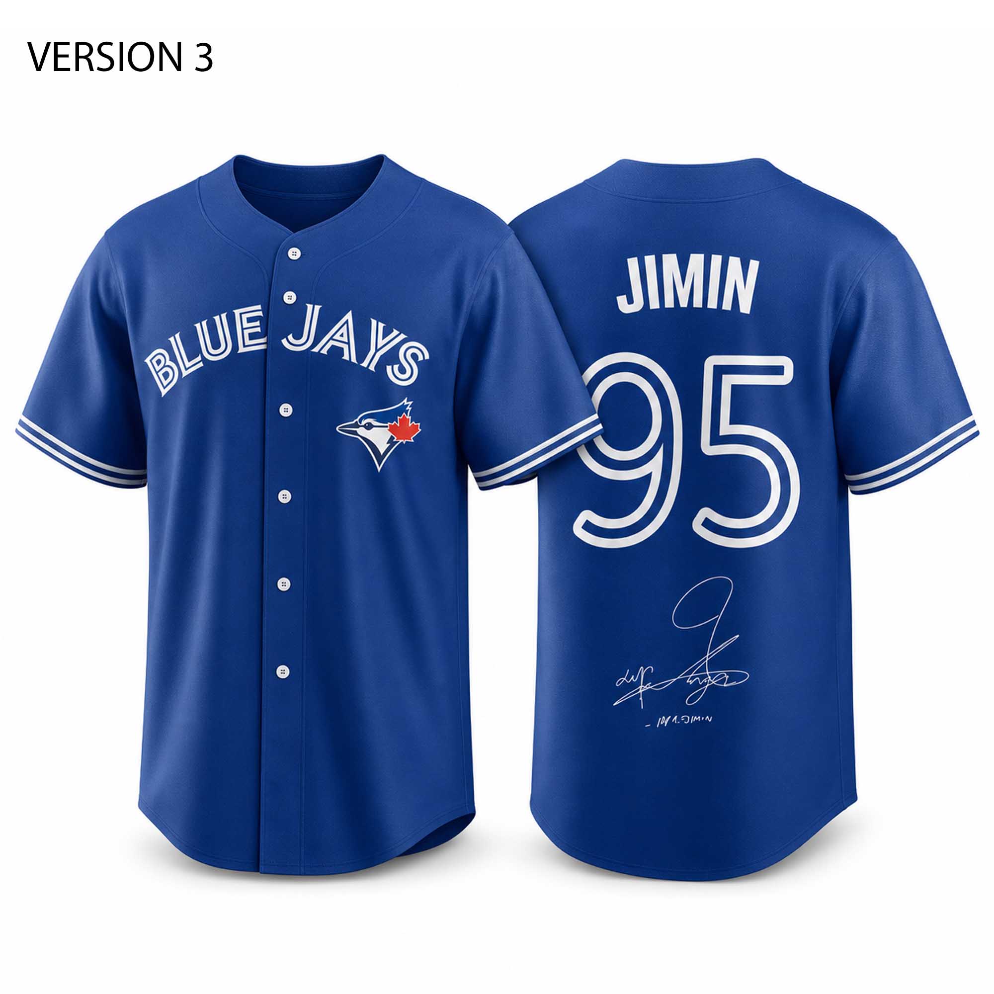 Jimin Blue Jays BTS World Tour Rogers Stadium Night 2026 Jersey 3 Jimin Blue Jays BTS World Tour Rogers Stadium Night 2026 Jersey (2)