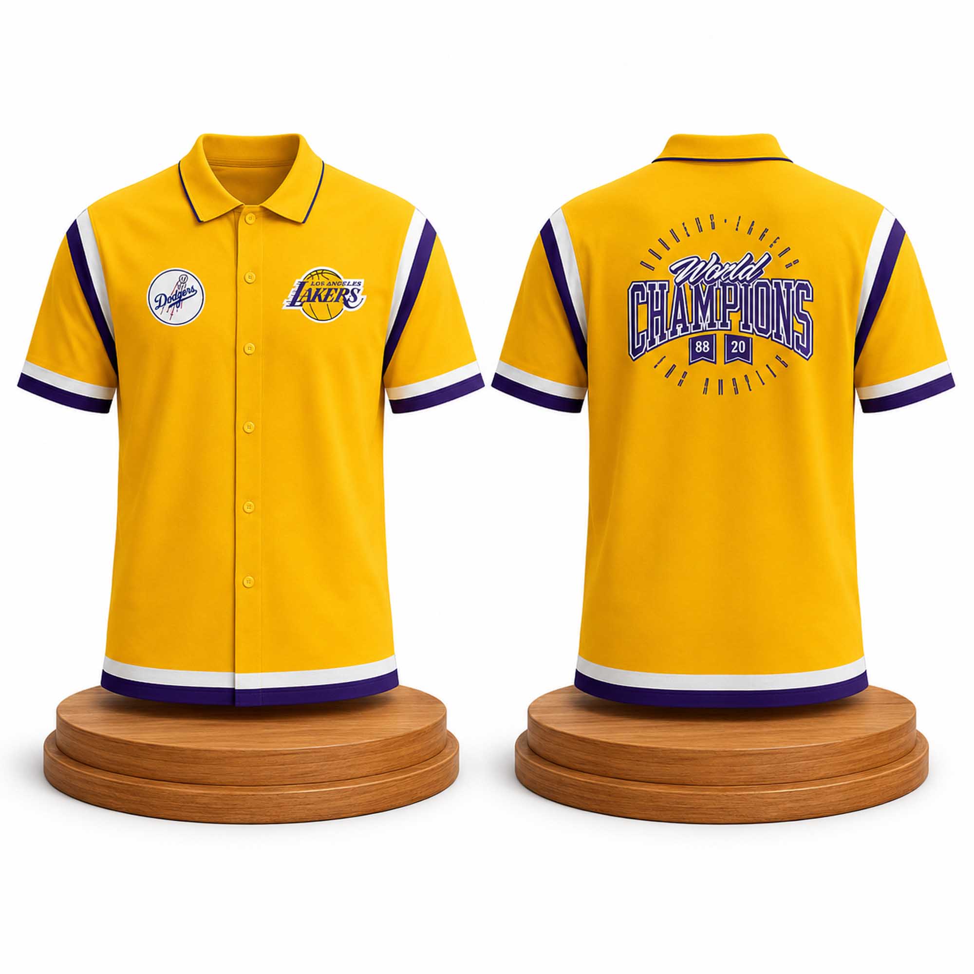 LA Dodgers 2026 Lakers Night Hawaiian Shirt Giveaway