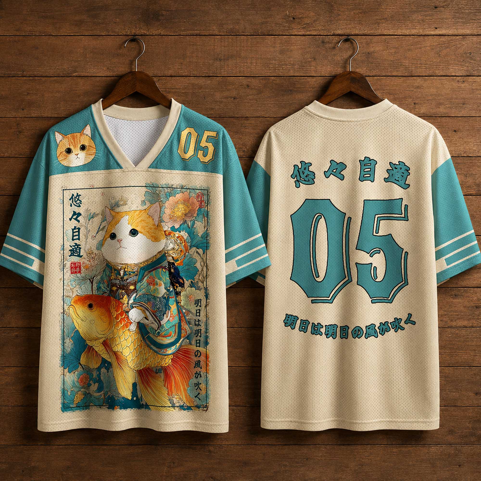 Lucky Koi Cat Mesh Jersey (1) Lucky Koi Cat Mesh Jersey (1)
