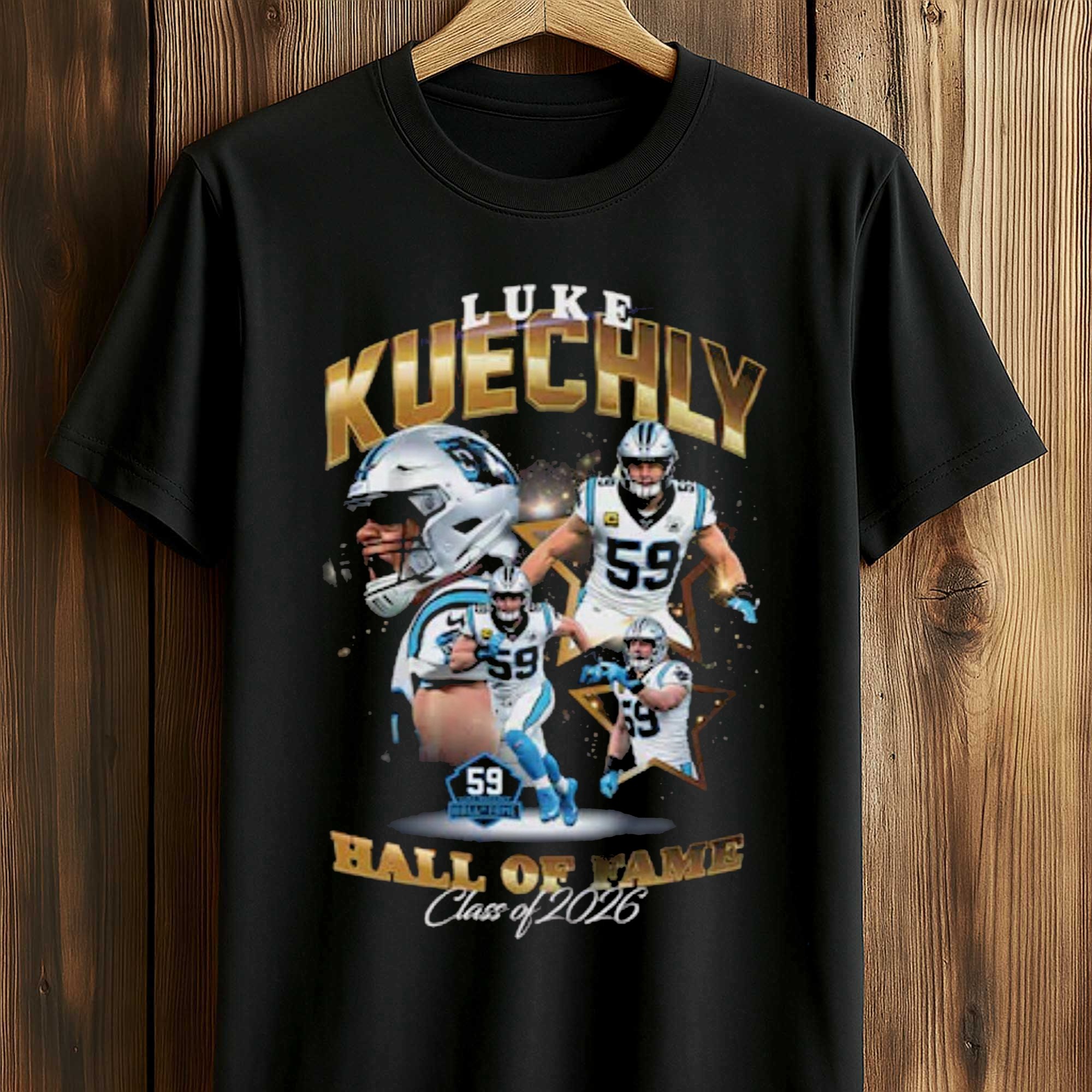 Luke Kuechly Hall of Fame Class of 2026 Shirt (1) Luke Kuechly Hall of Fame Class of 2026 Shirt (1)