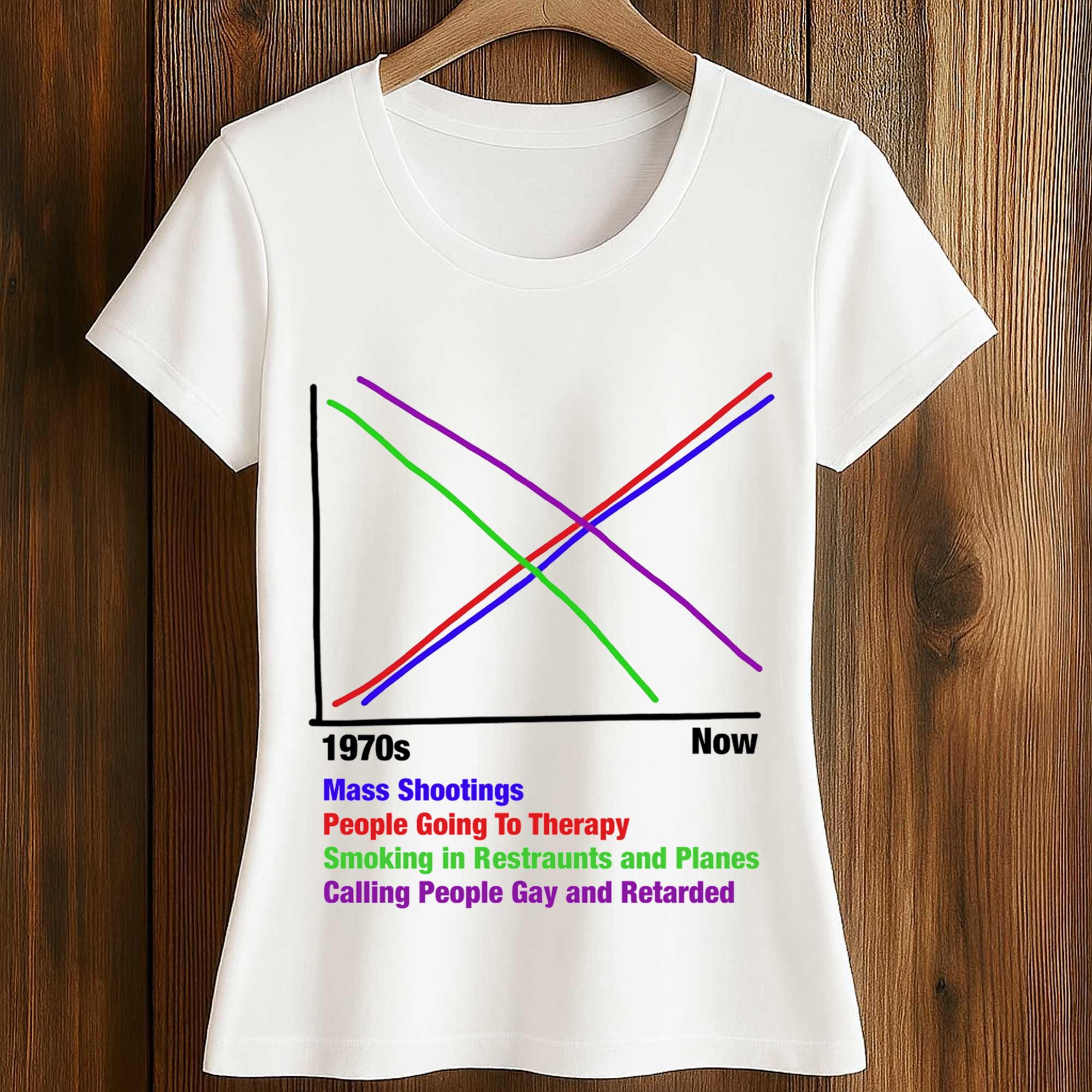 Mass Shootings Vs Therapy 1970s Now Chart shirt 2 Mass Shootings Vs Therapy 1970s Now Chart shirt (2)
