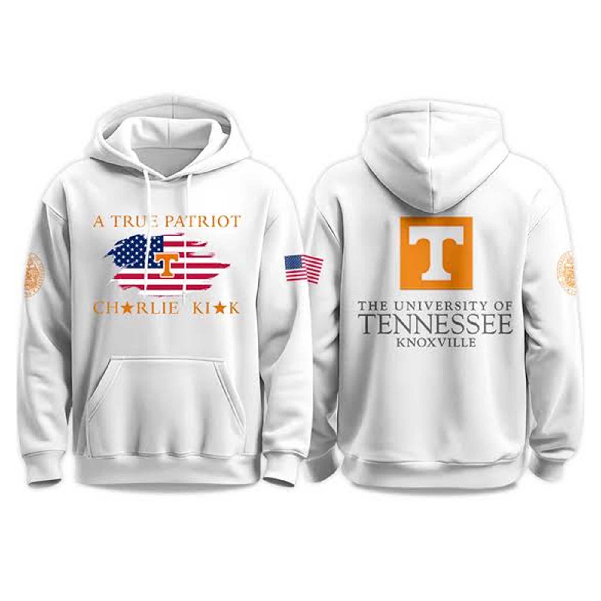 The University Of Tennessee Knoxville A True Patriot Charlie Kirk 2025 Hoodie 1 The University Of Tennessee Knoxville A True Patriot Charlie Kirk 2025 Hoodie (2)