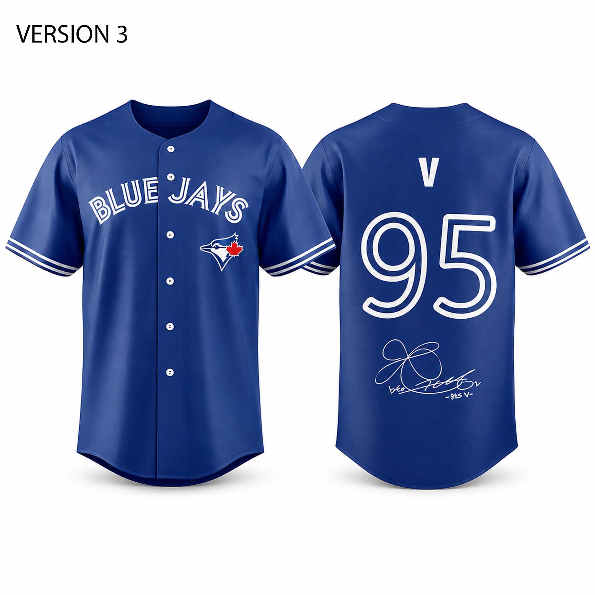 V Blue Jays BTS World Tour Rogers Stadium Night 2026 Jersey (2) V Blue Jays BTS World Tour Rogers Stadium Night 2026 Jersey (2)