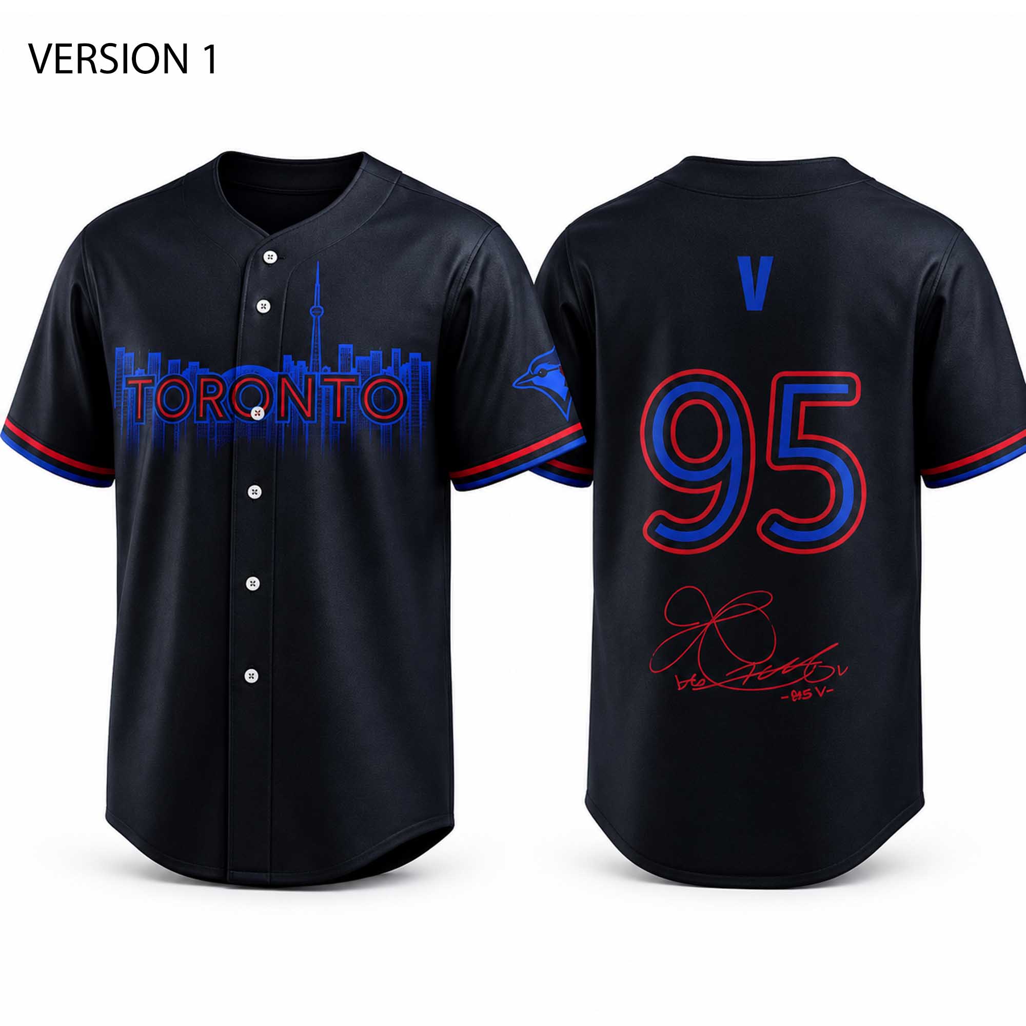 V Blue Jays BTS World Tour Rogers Stadium Night 2026 Jersey 1 V Blue Jays BTS World Tour Rogers Stadium Night 2026 Jersey (3)
