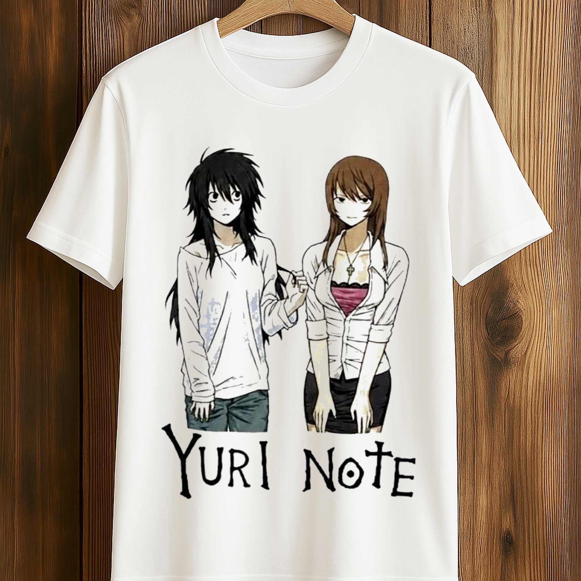 Yuri Note Death Note Parody Anime L And Light Genderbend Shirt (1) Yuri Note Death Note Parody Anime L And Light Genderbend Shirt (1)