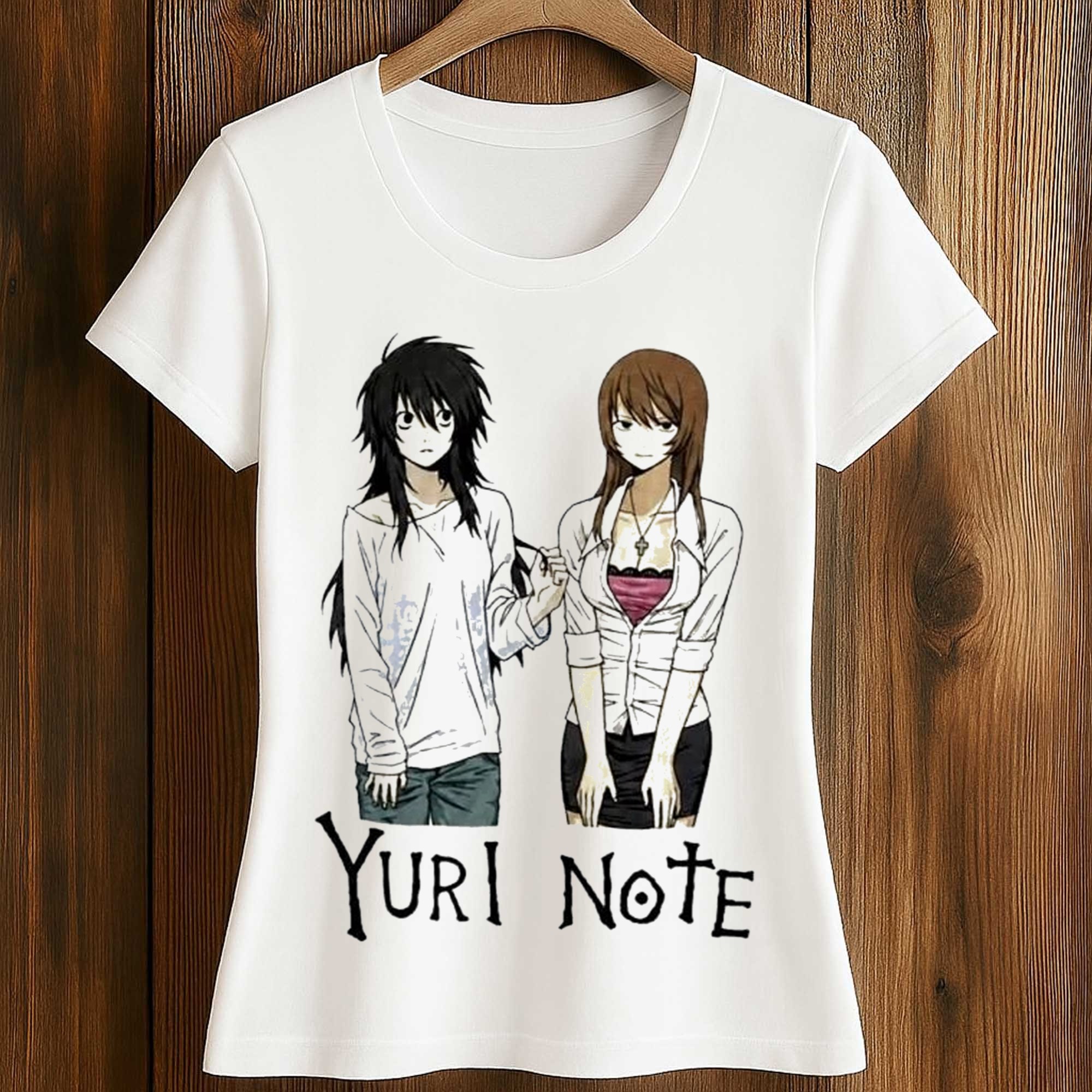 Yuri Note Death Note Parody Anime L And Light Genderbend Shirt 2 Yuri Note Death Note Parody Anime L And Light Genderbend Shirt (2)