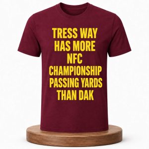 Tress Way Has More NFC Championship Passing Yards Than Dak Shirt (2)