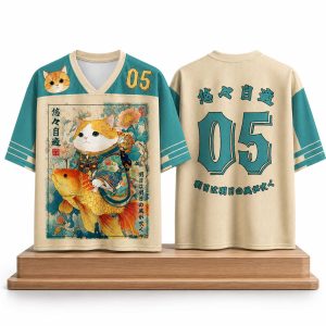 Lucky Koi Cat Mesh Jersey (2)