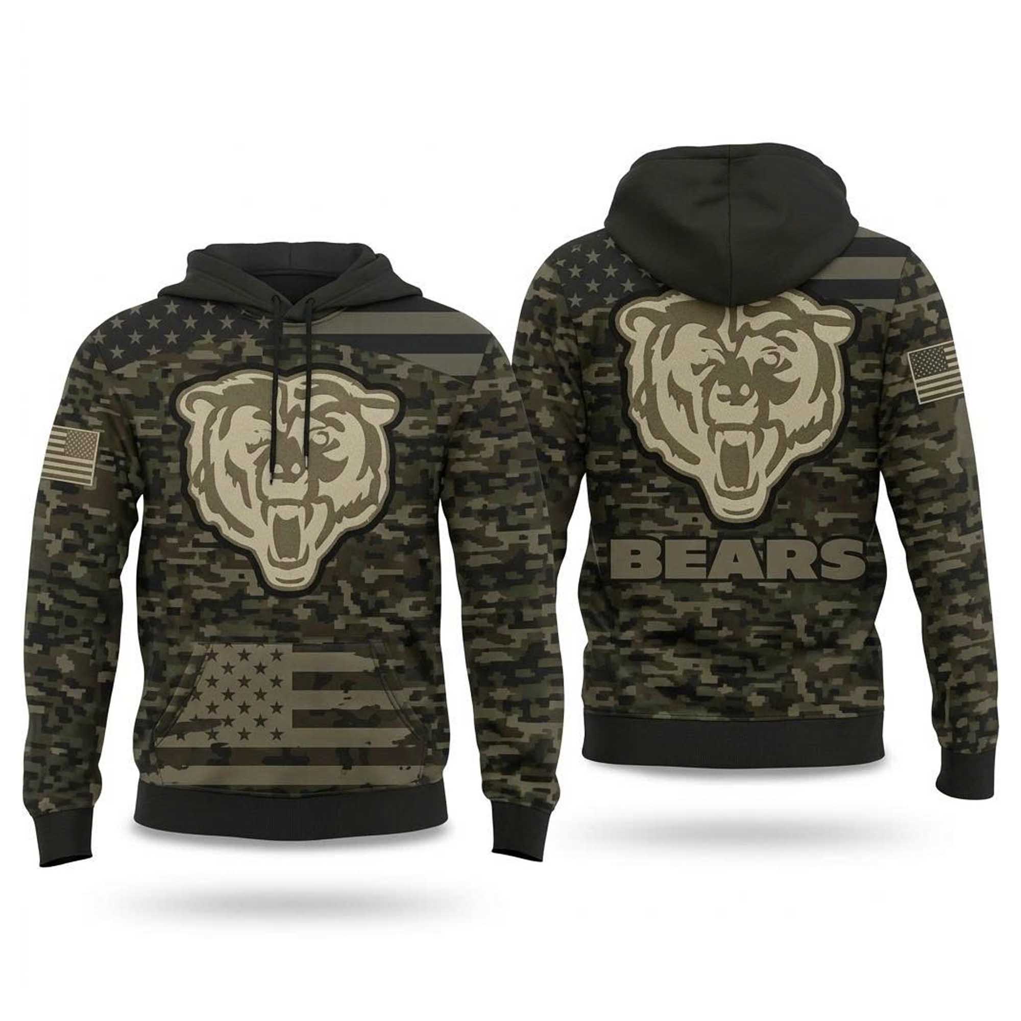 2025 Bears Salute to Service Camo Hoodie (2) 2025 Bears Salute to Service Camo Hoodie (2)