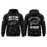 2026 Bills Salute to Service Tonal Black Camo Hoodie