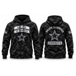 2026 Cowboys Salute to Service Tonal Black Camo Hoodie