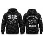 2026 Lions Salute to Service Tonal Black Camo Hoodie
